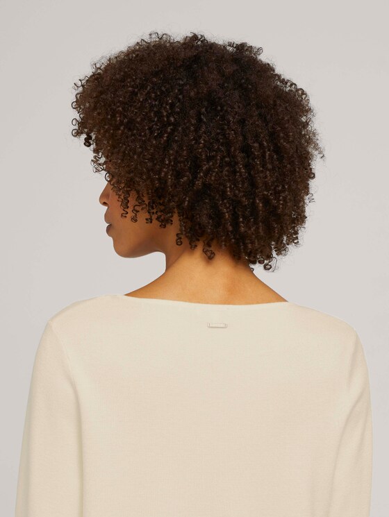 Sweater with colour blocking - Women - soft powder beige Sweater with colour blocking - Women - soft powder beige - 9 - Mine to five
