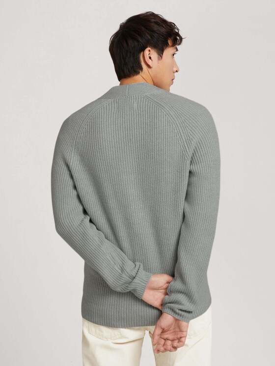 Cardigan mit Taschen - Männer - bluish mint melange Cardigan mit Taschen - Männer - bluish mint melange - 2 - TOM TAILOR Denim