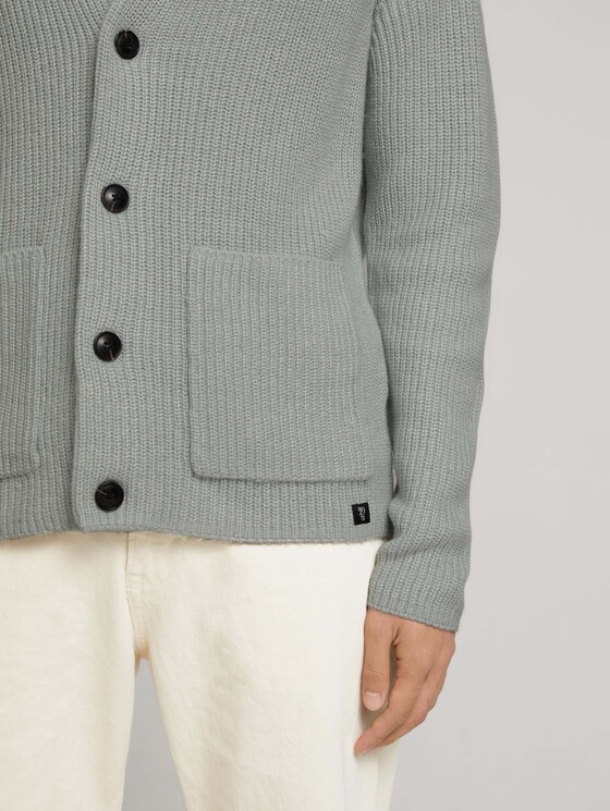 Cardigan mit Taschen - Männer - bluish mint melange Cardigan mit Taschen - Männer - bluish mint melange - 9 - TOM TAILOR Denim