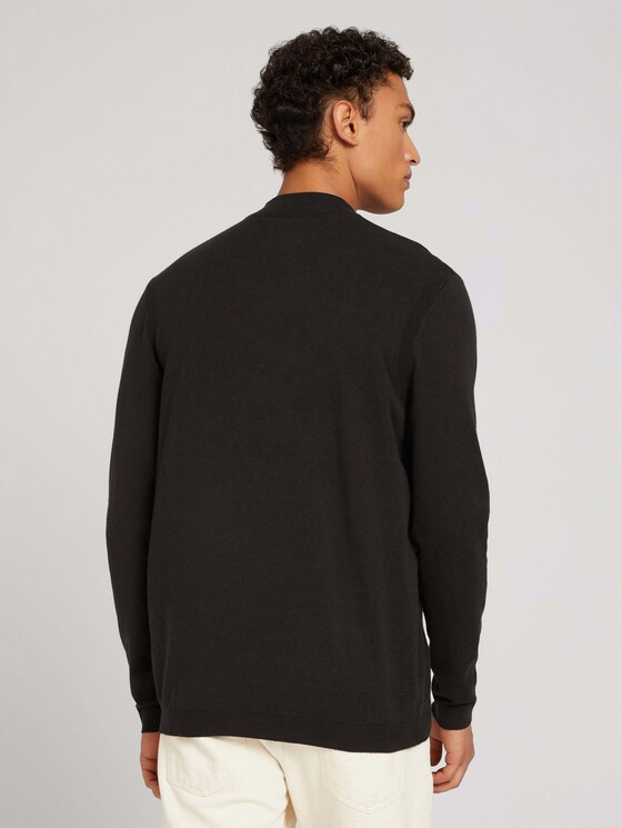 Stehkragenpullover aus nachhaltigem TENCEL™ - Männer - Black Stehkragenpullover aus nachhaltigem TENCEL™ - Männer - Black - 2 - TOM TAILOR Denim