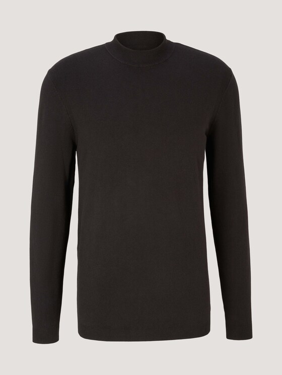 Stehkragenpullover aus nachhaltigem TENCEL™ - Männer - Black Stehkragenpullover aus nachhaltigem TENCEL™ - Männer - Black - 7 - TOM TAILOR Denim