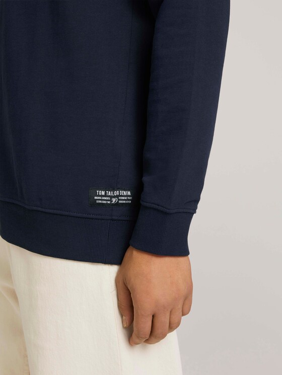 Sweatshirt mit Struktur - Männer - Sky Captain Blue Sweatshirt mit Struktur - Männer - Sky Captain Blue - 9 - TOM TAILOR Denim