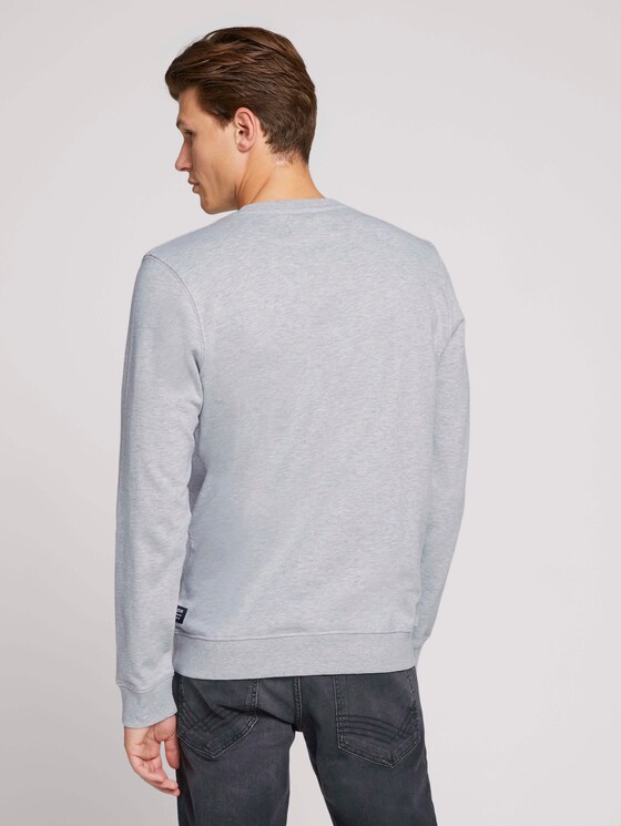 strukturiertes Sweatshirt - Männer - Light Stone Grey Melange strukturiertes Sweatshirt - Männer - Light Stone Grey Melange - 2 - TOM TAILOR Denim