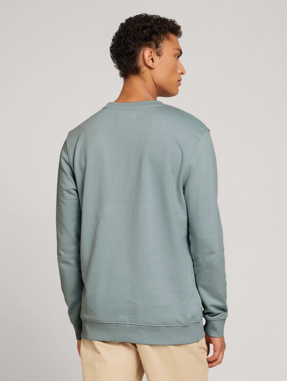 textured sweatshirt - Men - white moss textured sweatshirt - Men - white moss - 2 - TOM TAILOR Denim