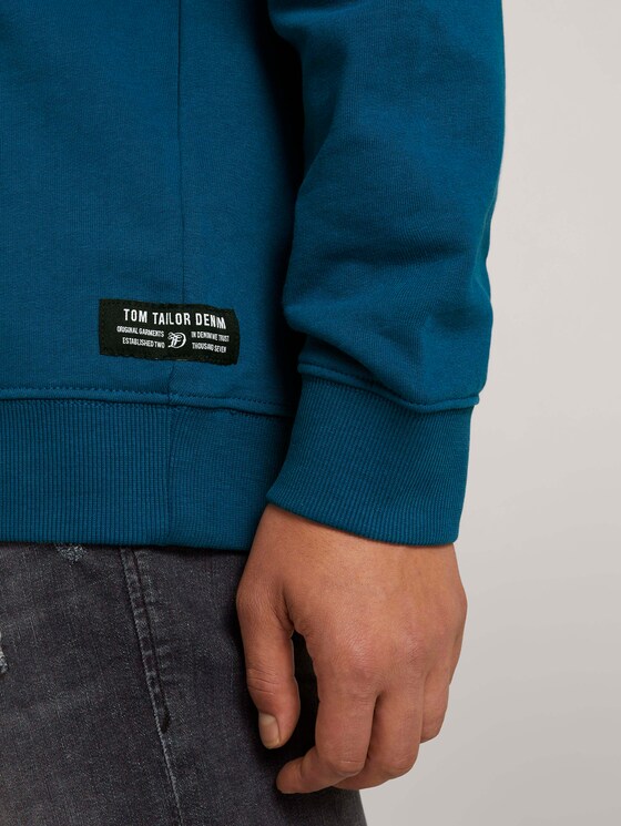 Sweatshirt mit Struktur - Männer - stormy petrol Sweatshirt mit Struktur - Männer - stormy petrol - 9 - TOM TAILOR Denim