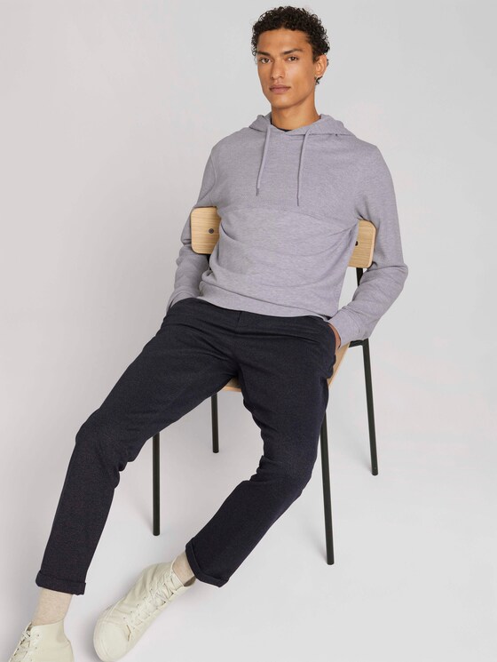 strukturierter Hoodie - Männer - Light Stone Grey Melange strukturierter Hoodie - Männer - Light Stone Grey Melange - 5 - TOM TAILOR Denim