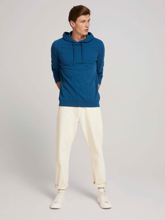 strukturierter Hoodie - Männer - stormy petrol strukturierter Hoodie - Männer - stormy petrol - 3 - TOM TAILOR Denim
