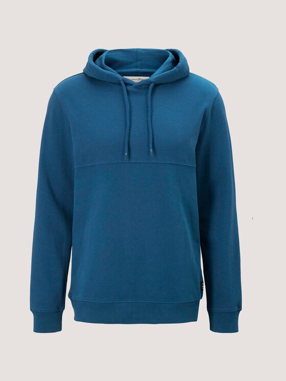 strukturierter Hoodie - Männer - stormy petrol strukturierter Hoodie - Männer - stormy petrol - 7 - TOM TAILOR Denim