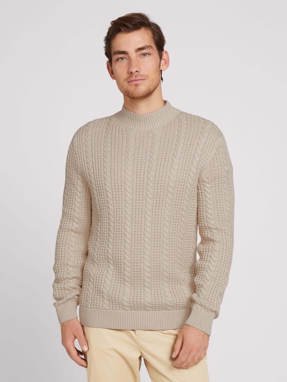 Strickpullover - Männer - soft beige melange Strickpullover - Männer - soft beige melange - 1 - TOM TAILOR