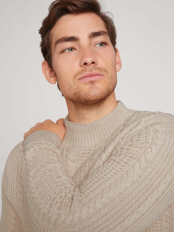 Strickpullover - Männer - soft beige melange Strickpullover - Männer - soft beige melange - 9 - TOM TAILOR