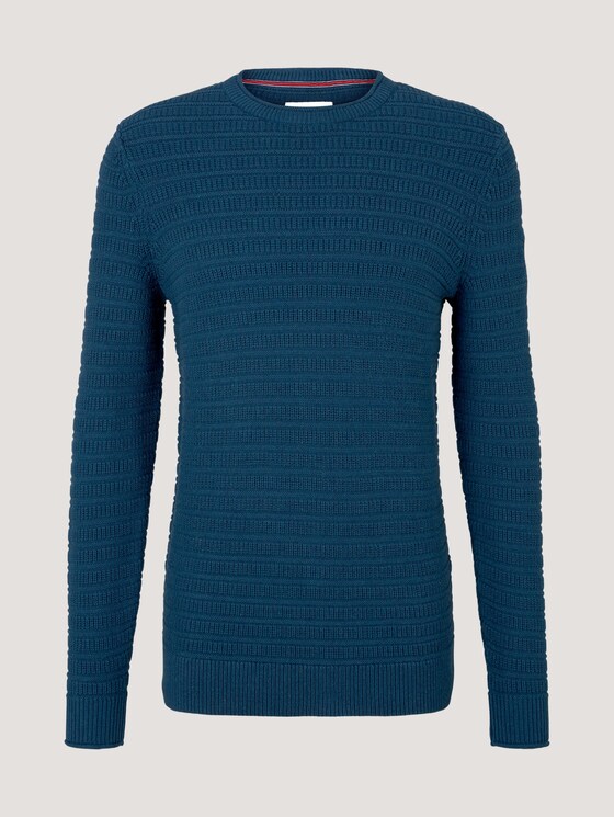 Strickpullover - Männer - ultra marine blue melange Strickpullover - Männer - ultra marine blue melange - 7 - TOM TAILOR