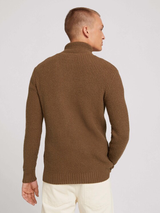 Troyer Pullover - Männer - brown oak melange Troyer Pullover - Männer - brown oak melange - 2 - TOM TAILOR