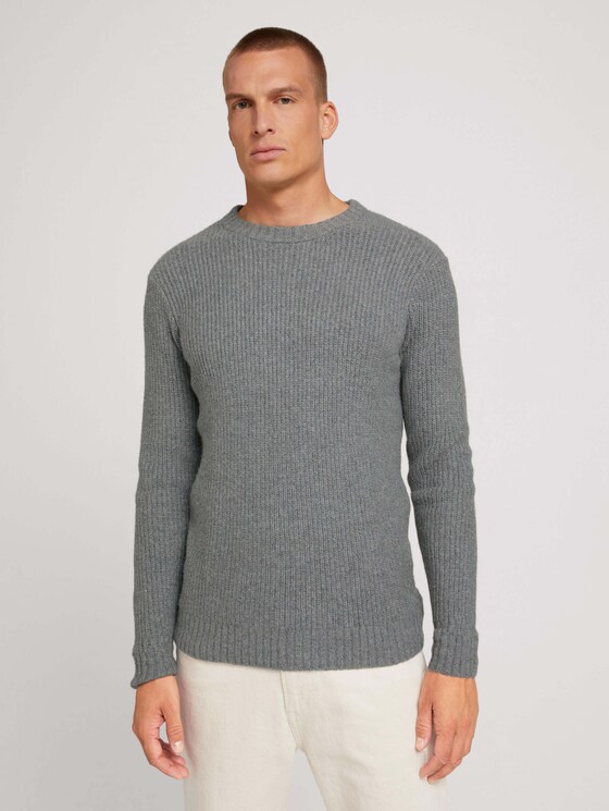 Strickpullover - Männer - Light Soft Grey Melange Strickpullover - Männer - Light Soft Grey Melange - 1 - TOM TAILOR