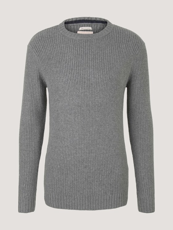 Strickpullover - Männer - Light Soft Grey Melange Strickpullover - Männer - Light Soft Grey Melange - 7 - TOM TAILOR