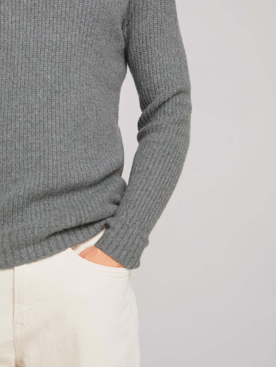 Strickpullover - Männer - Light Soft Grey Melange Strickpullover - Männer - Light Soft Grey Melange - 9 - TOM TAILOR