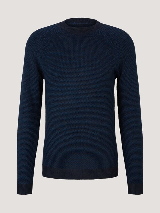 Knitted jumper - Men - navy blue stripe Knitted jumper - Men - navy blue stripe - 7 - TOM TAILOR