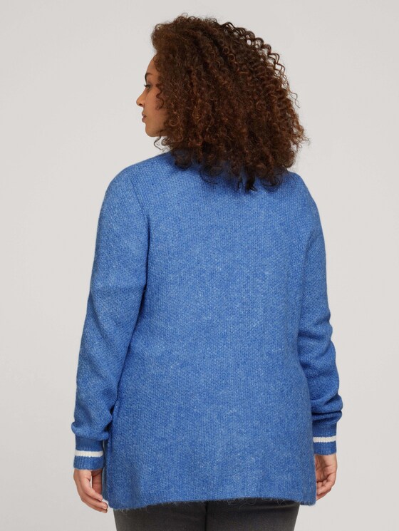 Plus - Gestrickter Cardigan - Frauen - sicilian blue melange Plus - Gestrickter Cardigan - Frauen - sicilian blue melange - 2 - My True Me