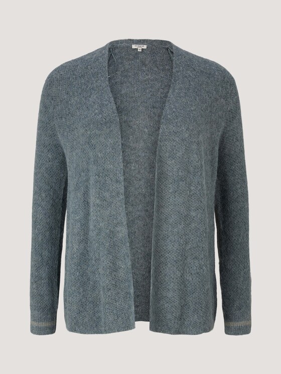 Plus - Gestrickter Cardigan - Frauen - smoky sea green melange Plus - Gestrickter Cardigan - Frauen - smoky sea green melange - 7 - My True Me
