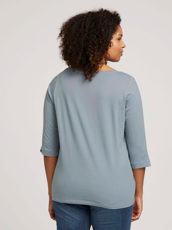 Curvy - t-shirt made of organic cotton - Women - grey mint Curvy - t-shirt made of organic cotton - Women - grey mint - 2 - My True Me