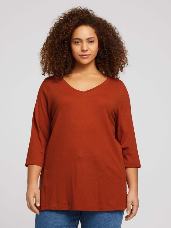 Plus - T-Shirt aus nachhaltiger Baumwolle - Frauen - rust brown Plus - T-Shirt aus nachhaltiger Baumwolle - Frauen - rust brown - 1 - My True Me