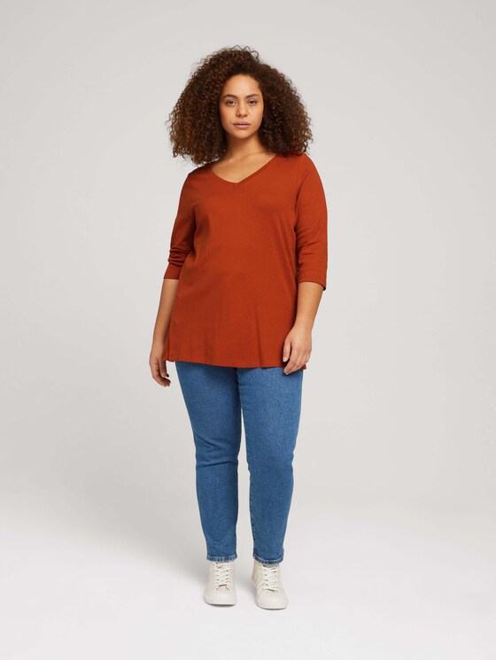 Plus - T-Shirt aus nachhaltiger Baumwolle - Frauen - rust brown Plus - T-Shirt aus nachhaltiger Baumwolle - Frauen - rust brown - 3 - My True Me