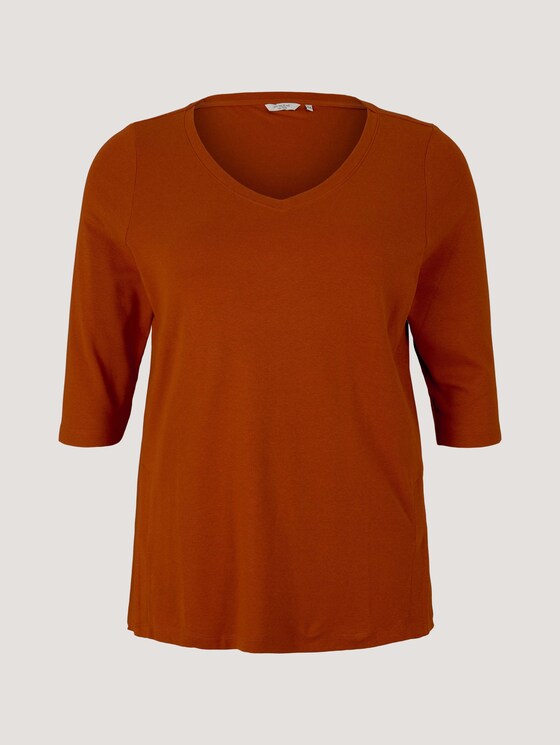 Plus - T-Shirt aus nachhaltiger Baumwolle - Frauen - rust brown Plus - T-Shirt aus nachhaltiger Baumwolle - Frauen - rust brown - 7 - My True Me