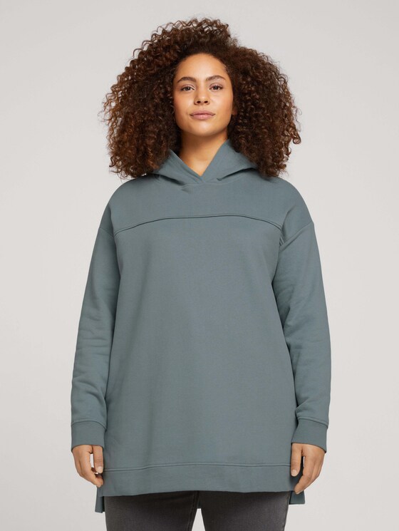 Plus - Sweatshirt mit Bio-Baumwolle - Frauen - grey mint Plus - Sweatshirt mit Bio-Baumwolle - Frauen - grey mint - 1 - My True Me