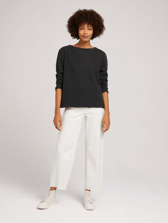 Sweatshirt met patroon - Vrouwen - Heringbone structure Ori Sweat Sweatshirt met patroon - Vrouwen - Heringbone structure Ori Sweat - 3 - TOM TAILOR