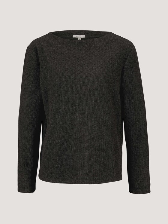 Sweatshirt met patroon - Vrouwen - Heringbone structure Ori Sweat Sweatshirt met patroon - Vrouwen - Heringbone structure Ori Sweat - 7 - TOM TAILOR