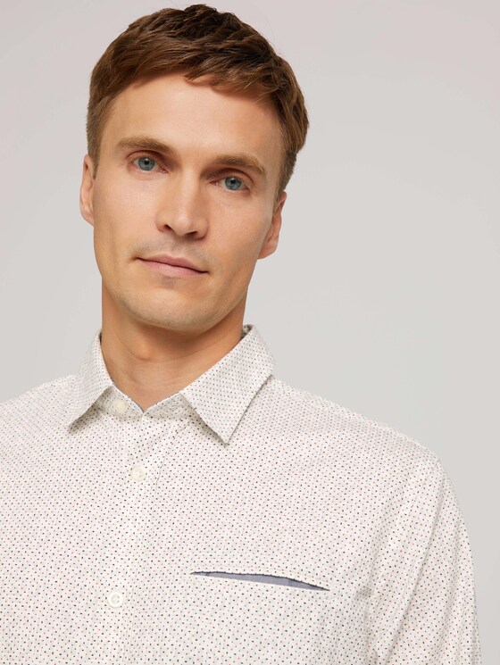 patterned shirt - Men - off white base minimal design patterned shirt - Men - off white base minimal design - 9 - TOM TAILOR