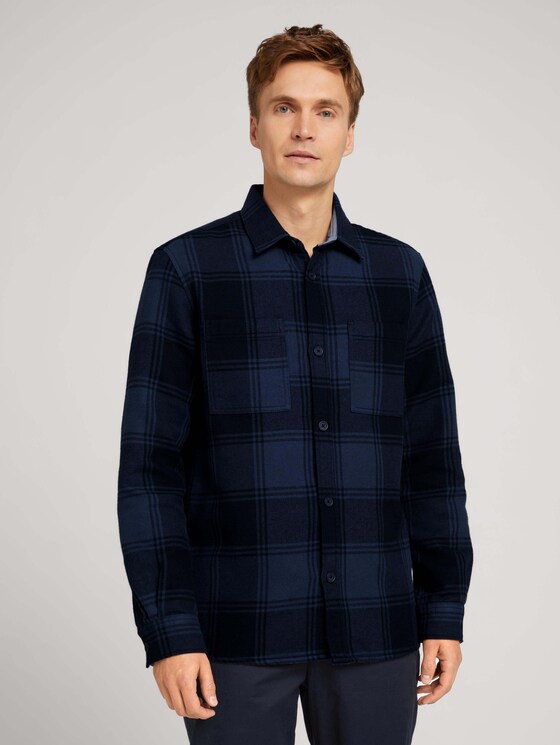 kariertes Flanellhemd - Männer - navy shades big twill check kariertes Flanellhemd - Männer - navy shades big twill check - 1 - TOM TAILOR