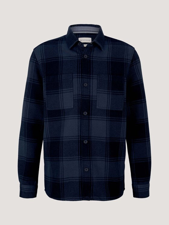 kariertes Flanellhemd - Männer - navy shades big twill check kariertes Flanellhemd - Männer - navy shades big twill check - 7 - TOM TAILOR