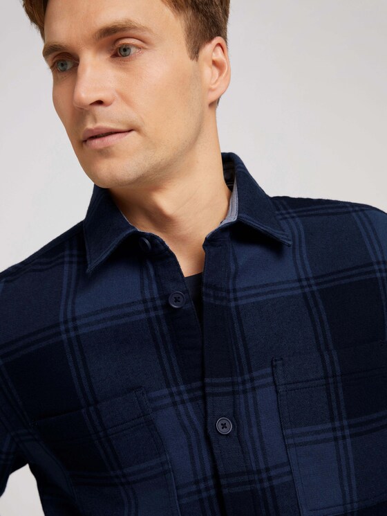 kariertes Flanellhemd - Männer - navy shades big twill check kariertes Flanellhemd - Männer - navy shades big twill check - 9 - TOM TAILOR