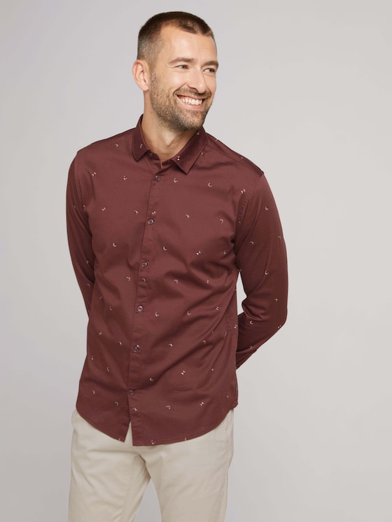 Patterned slim fit shirt from TOM TAILOR