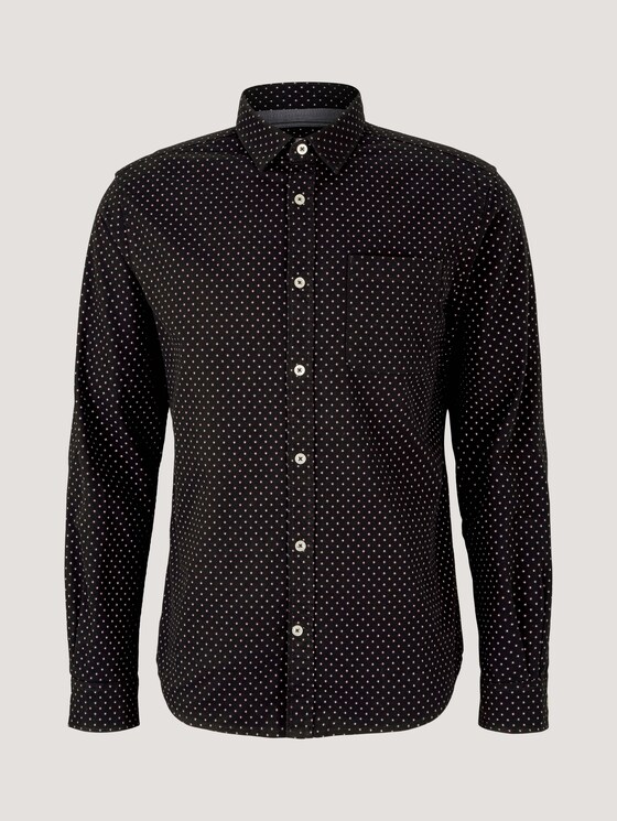 Gemustertes Hemd - Männer - black burgundy small design Gemustertes Hemd - Männer - black burgundy small design - 7 - TOM TAILOR