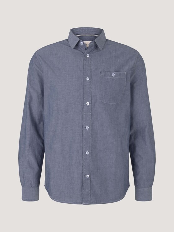 Hemd in Melange-Optik - Männer - Light Blue Chambray Hemd in Melange-Optik - Männer - Light Blue Chambray - 7 - TOM TAILOR