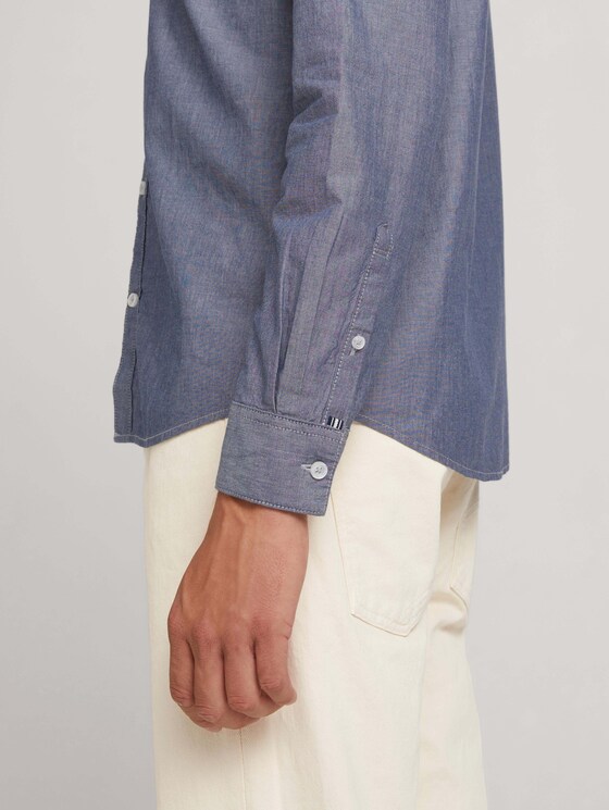 Hemd in Melange-Optik - Männer - Light Blue Chambray Hemd in Melange-Optik - Männer - Light Blue Chambray - 9 - TOM TAILOR
