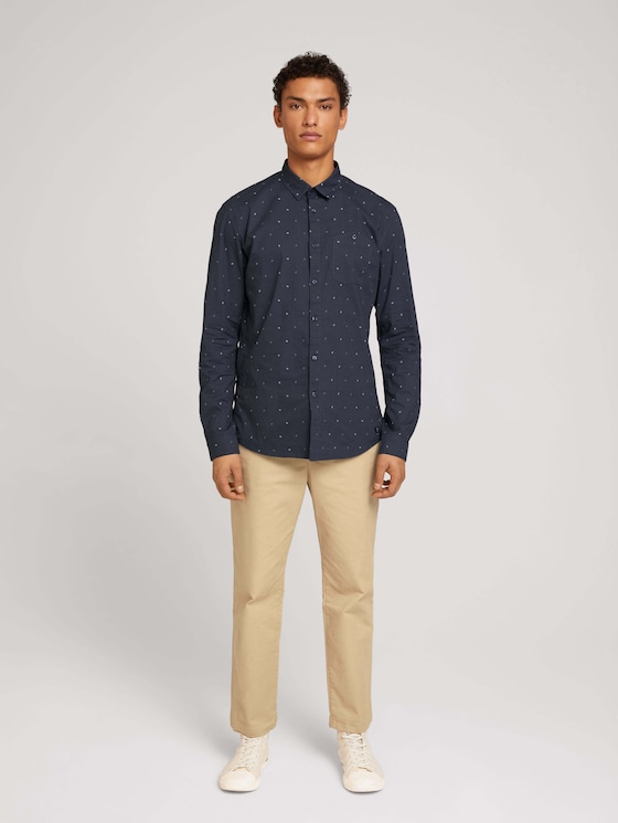 gemustertes Hemd - Männer - blueish grey stripe dot print gemustertes Hemd - Männer - blueish grey stripe dot print - 3 - TOM TAILOR Denim