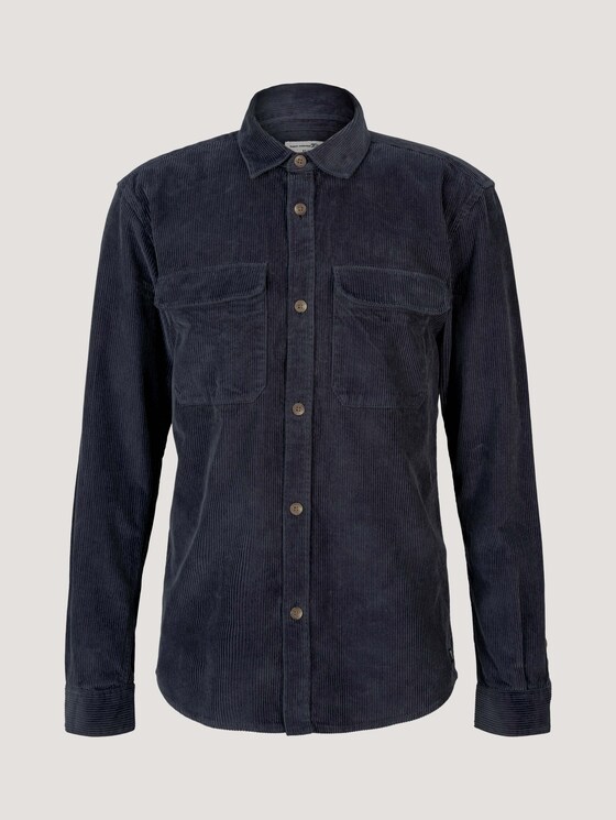 Basic Cordhemd - Männer - Blueish Grey Basic Cordhemd - Männer - Blueish Grey - 7 - TOM TAILOR Denim