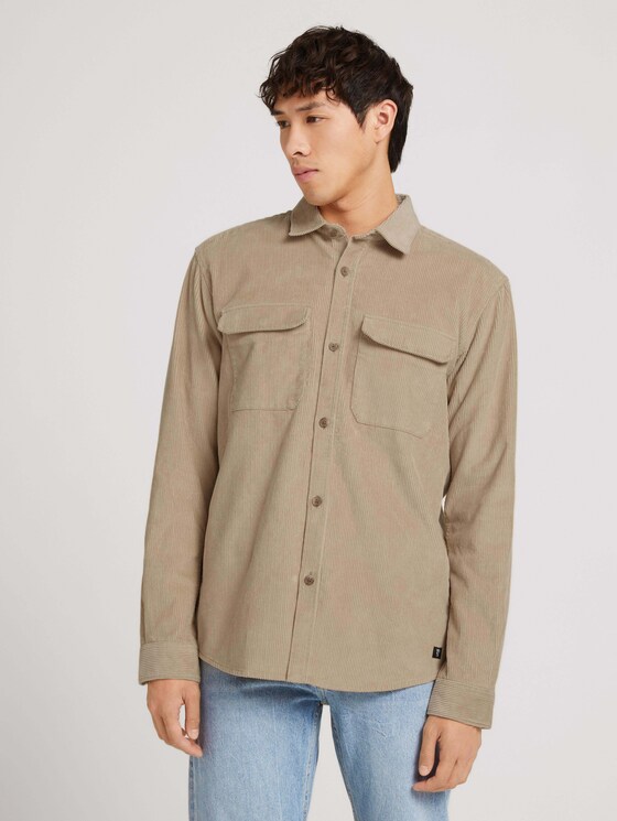Basic Cordhemd - Männer - Sandy Beige Basic Cordhemd - Männer - Sandy Beige - 1 - TOM TAILOR Denim