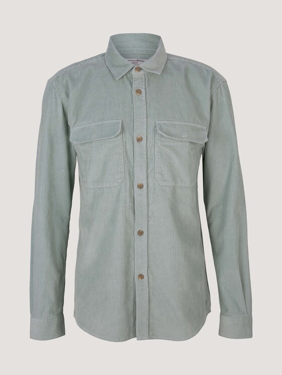Basic Cordhemd - Männer - white moss Basic Cordhemd - Männer - white moss - 7 - TOM TAILOR Denim