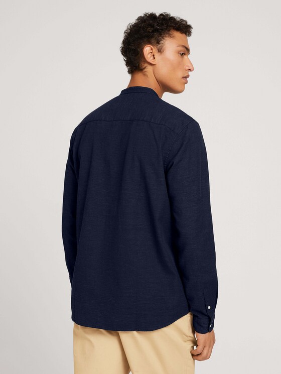 strukturiertes Hemdshirt - Männer - navy grey melange structure strukturiertes Hemdshirt - Männer - navy grey melange structure - 2 - TOM TAILOR Denim