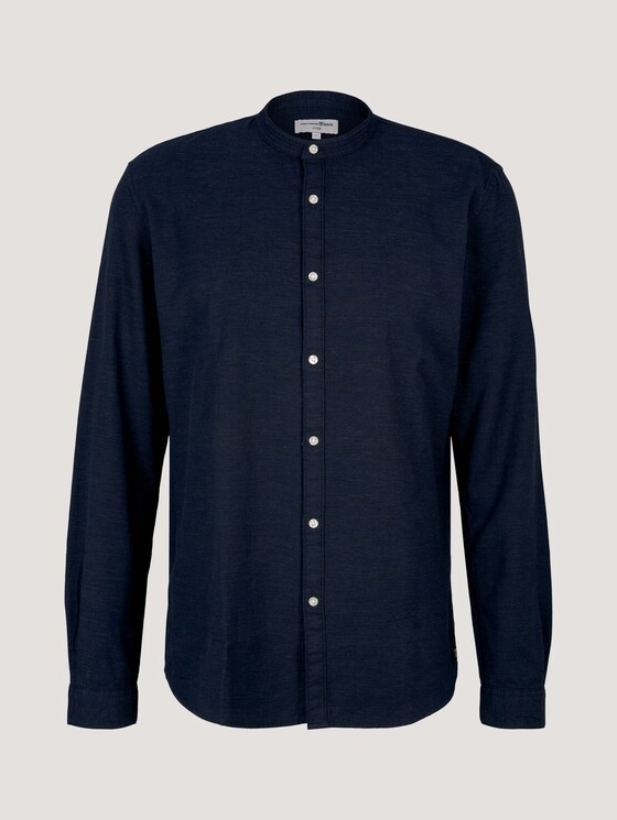 strukturiertes Hemdshirt - Männer - navy grey melange structure strukturiertes Hemdshirt - Männer - navy grey melange structure - 7 - TOM TAILOR Denim
