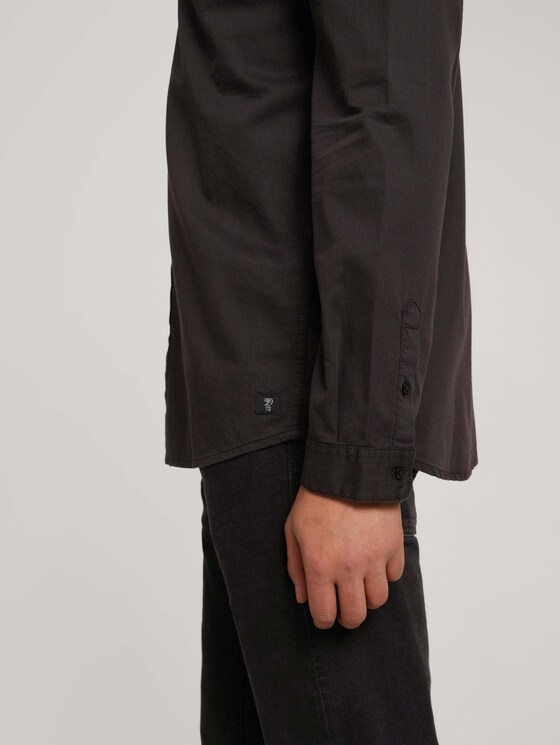 Hemd aus Lyocell - Männer - dark grey chambray Hemd aus Lyocell - Männer - dark grey chambray - 10 - TOM TAILOR Denim