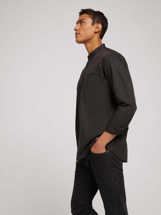 Hemd aus Lyocell - Männer - dark grey chambray Hemd aus Lyocell - Männer - dark grey chambray - 5 - TOM TAILOR Denim
