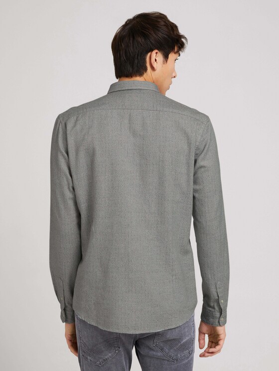 Hemd aus Baumwolle - Männer - creme grindle herringbone Hemd aus Baumwolle - Männer - creme grindle herringbone - 2 - TOM TAILOR Denim