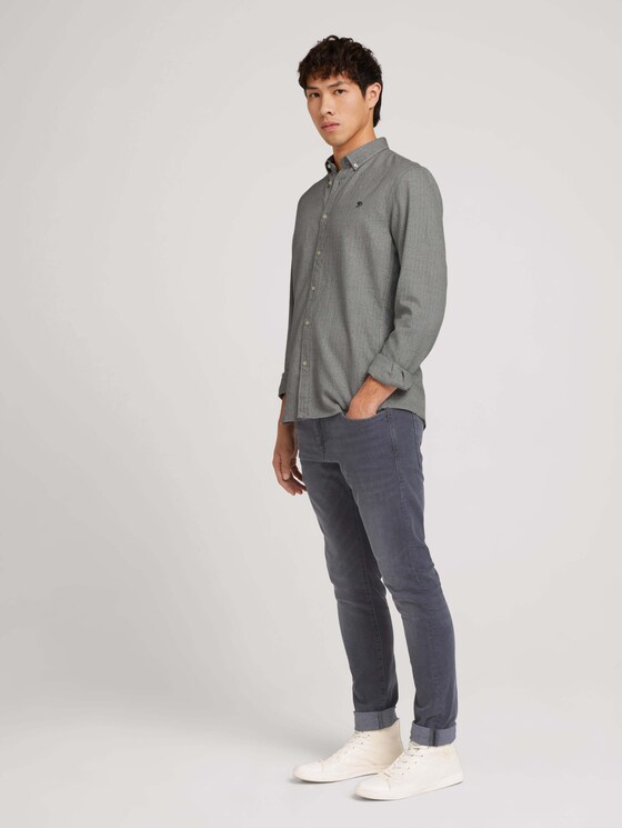 Hemd aus Baumwolle - Männer - creme grindle herringbone Hemd aus Baumwolle - Männer - creme grindle herringbone - 3 - TOM TAILOR Denim