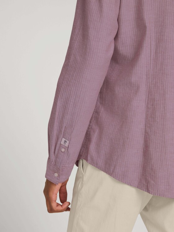 Strukturiertes Hemd - Männer - burned red mini herringbone Strukturiertes Hemd - Männer - burned red mini herringbone - 10 - TOM TAILOR Denim
