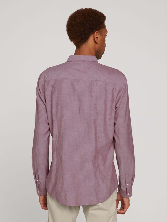 Strukturiertes Hemd - Männer - burned red mini herringbone Strukturiertes Hemd - Männer - burned red mini herringbone - 2 - TOM TAILOR Denim