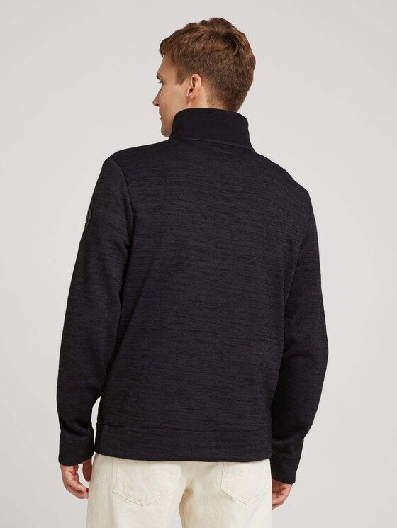 Melierte Strickjacke - Männer - dark grey light grey mouline Melierte Strickjacke - Männer - dark grey light grey mouline - 2 - TOM TAILOR